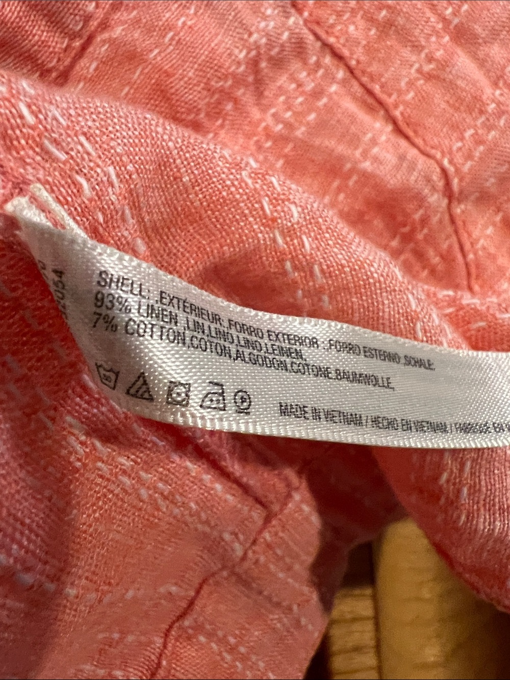 Maeve by Anthropologie Coral linen blend Sleeveless button up top size 4 - Picture 10 of 10